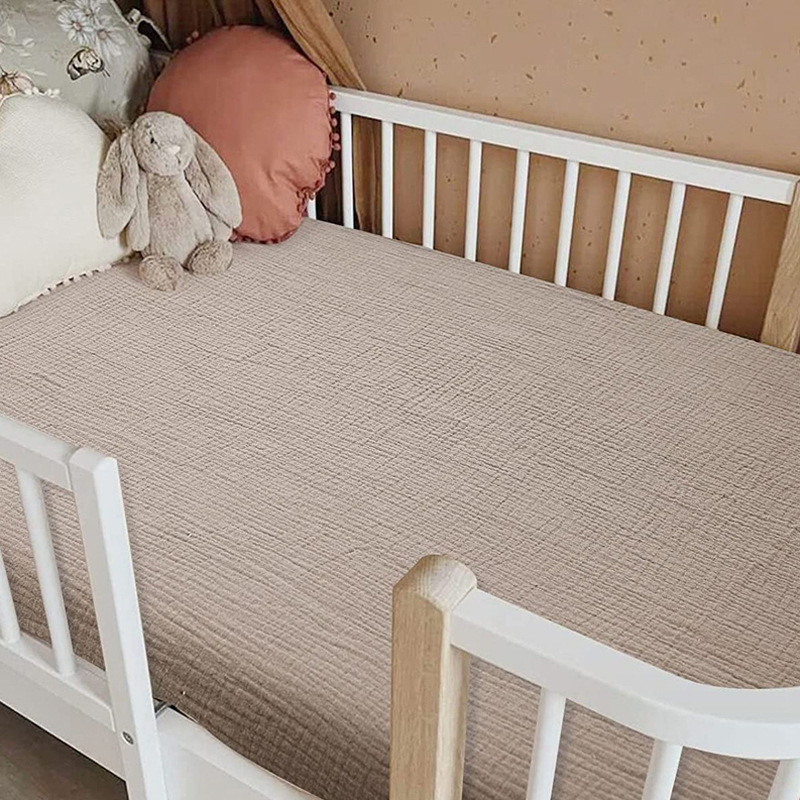 Baby Nursery Sale - Drap-housses de berceau en coton respirant,