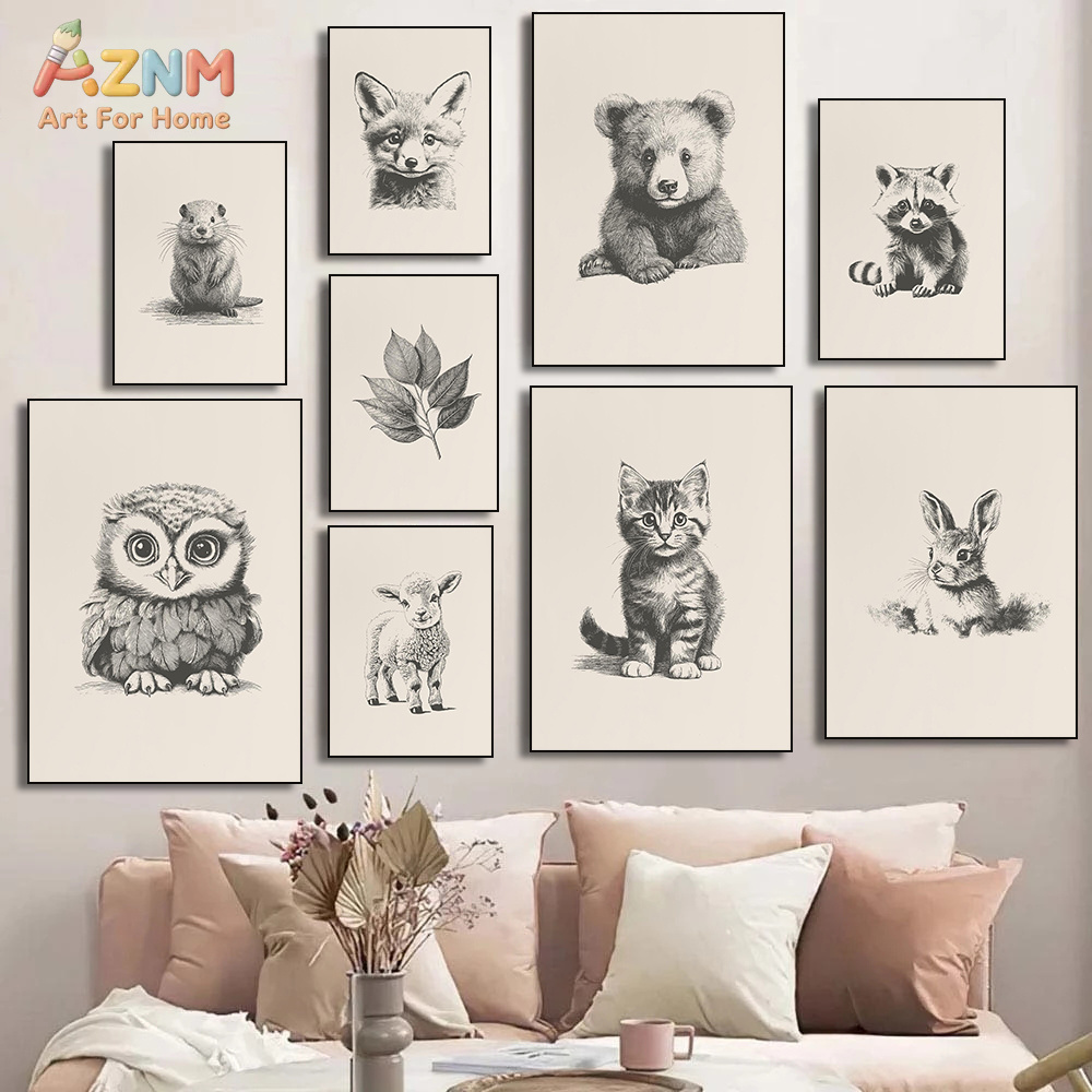 Baby Nursery Vintage - AZNM – toile murale vintage avec