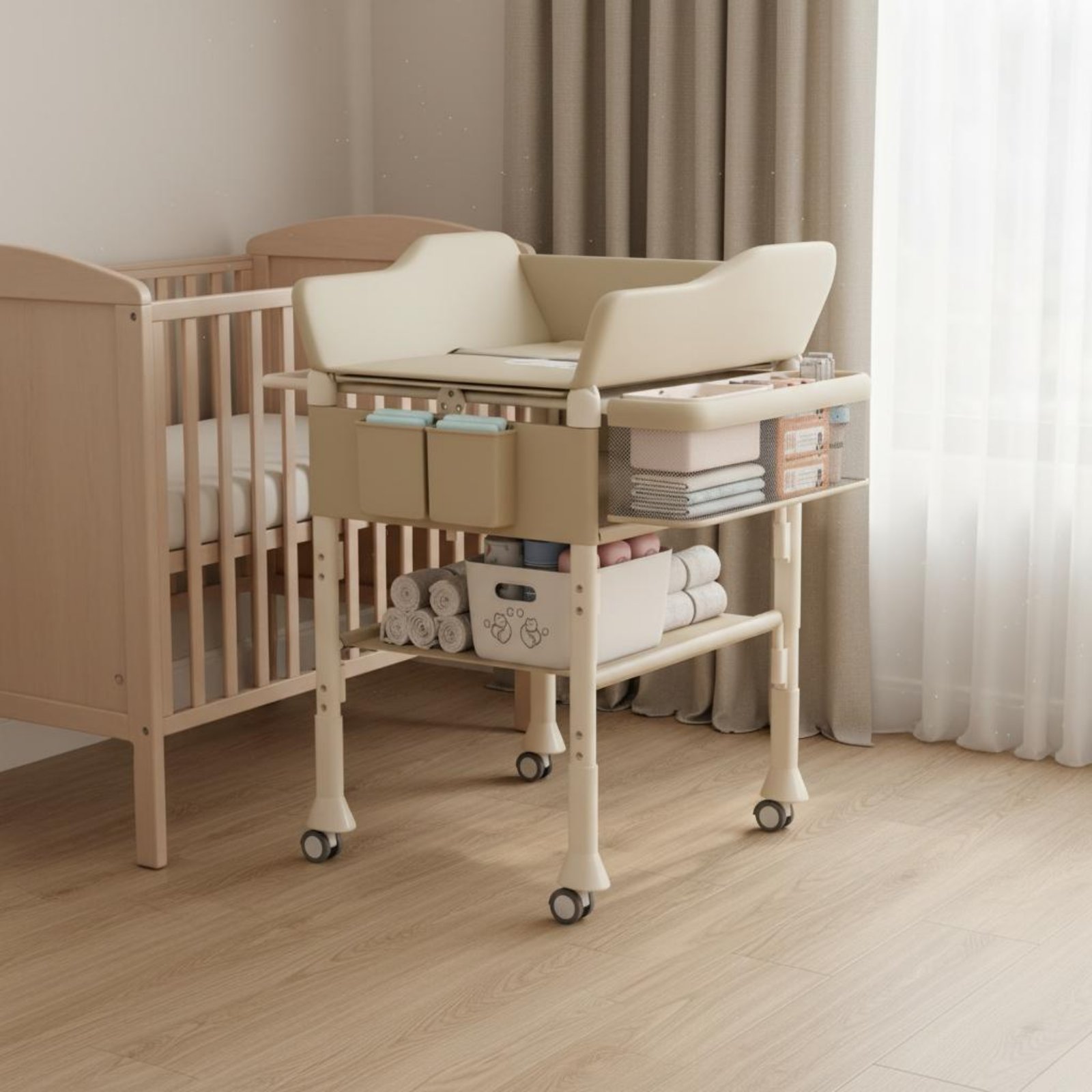 Baby Nursery Furniture - Table à langer et baignoire 2-en-1