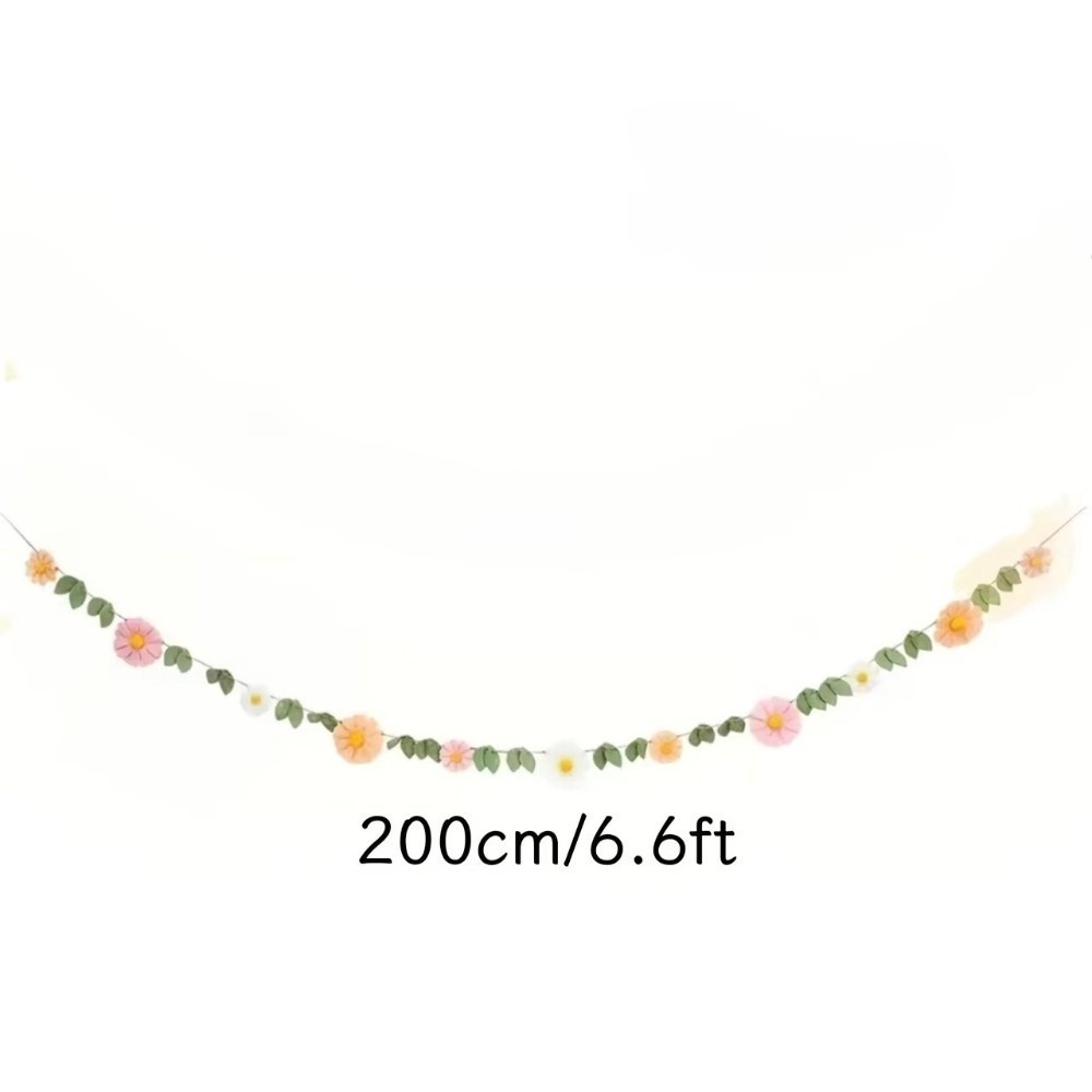 Baby Nursery Garland - Guirlande de marguerites en feutre de