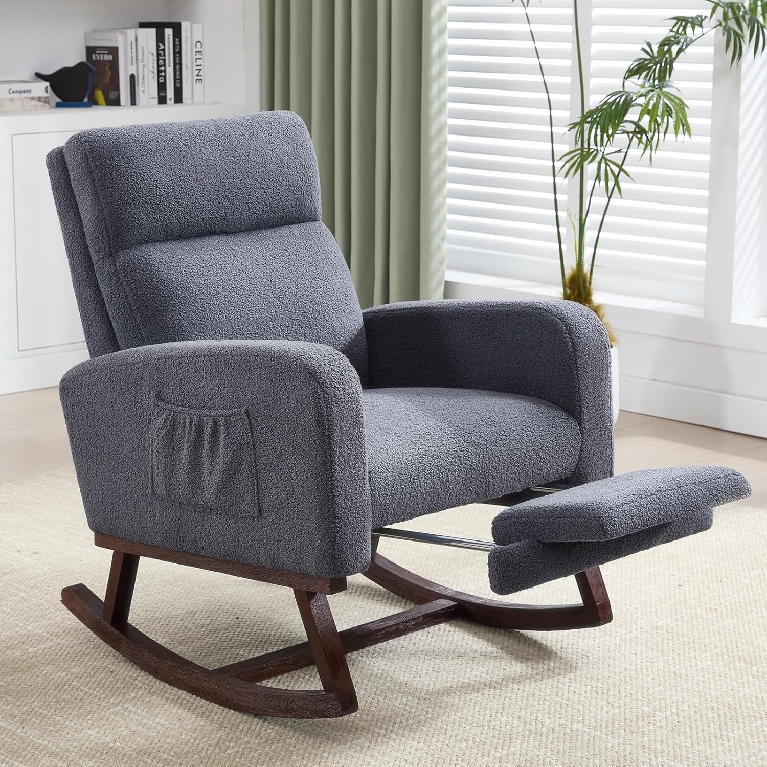 Rocking Chair Nursery - Fauteuil à bascule Teddy avec repose-pieds