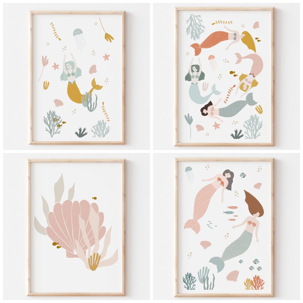 Baby Nursery Pink - Décoration murale imprimable sur toile thème