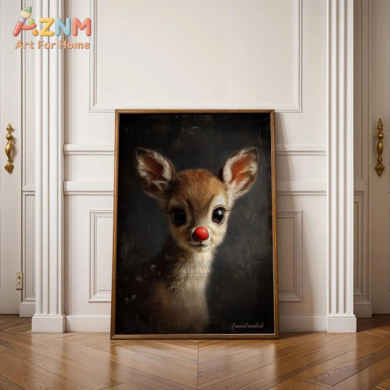 Baby Nursery Vintage - Tableau mural sur toile sans cadre,