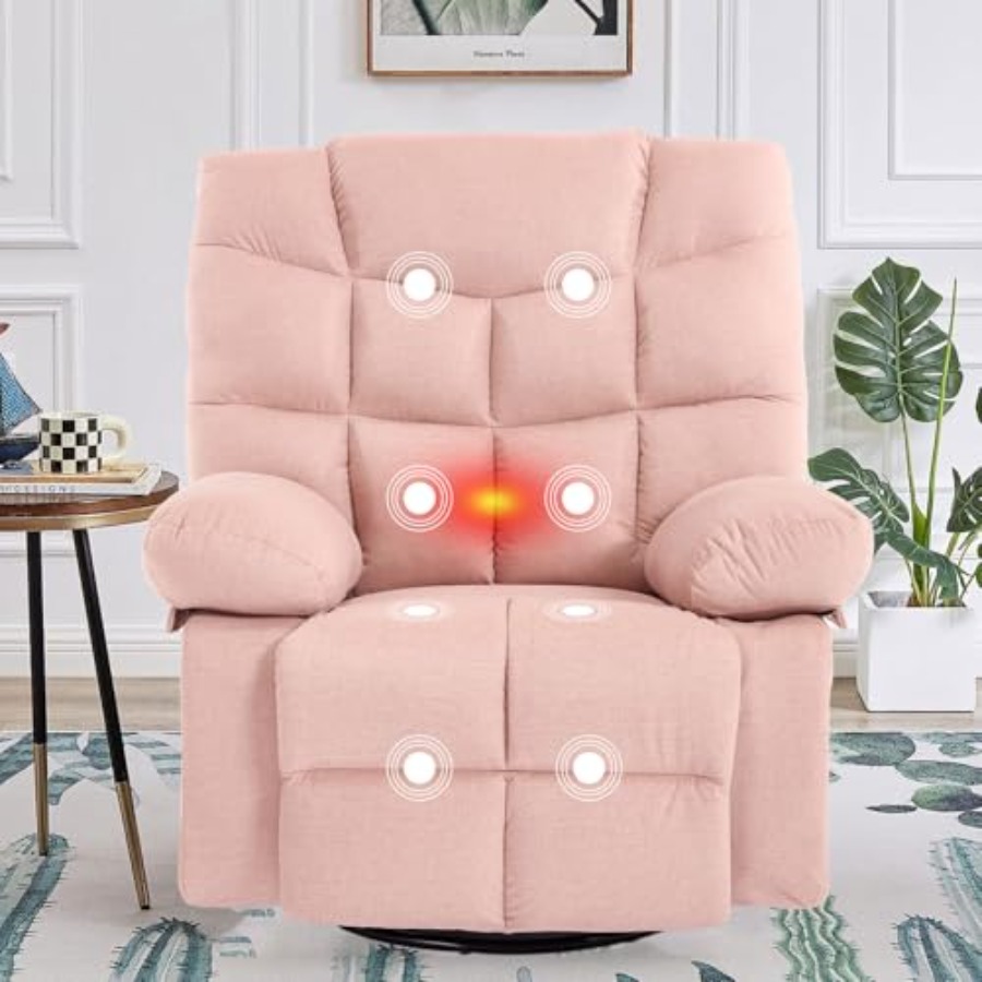Rocking Chair Nursery - Fauteuil inclinable pivotant surdimensionné, fauteuil à