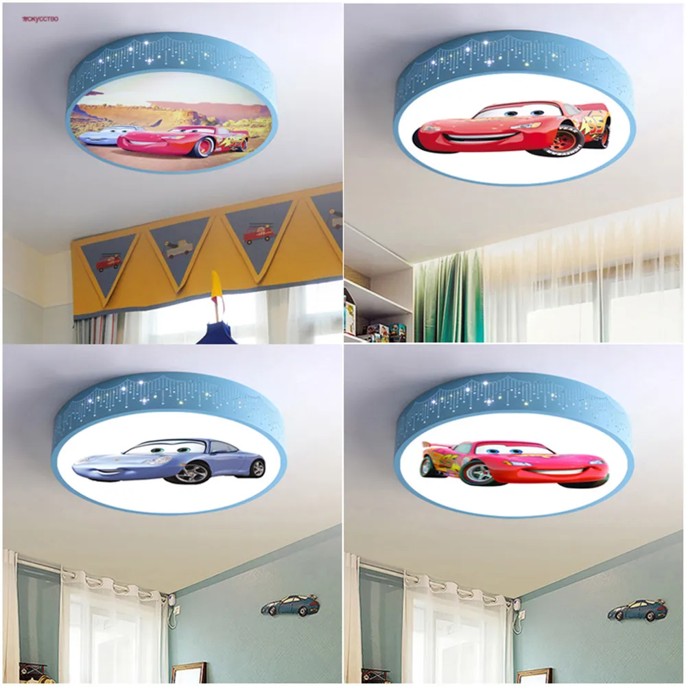 Baby Nursery Modern - 2025 dessin animé voiture ronde Led