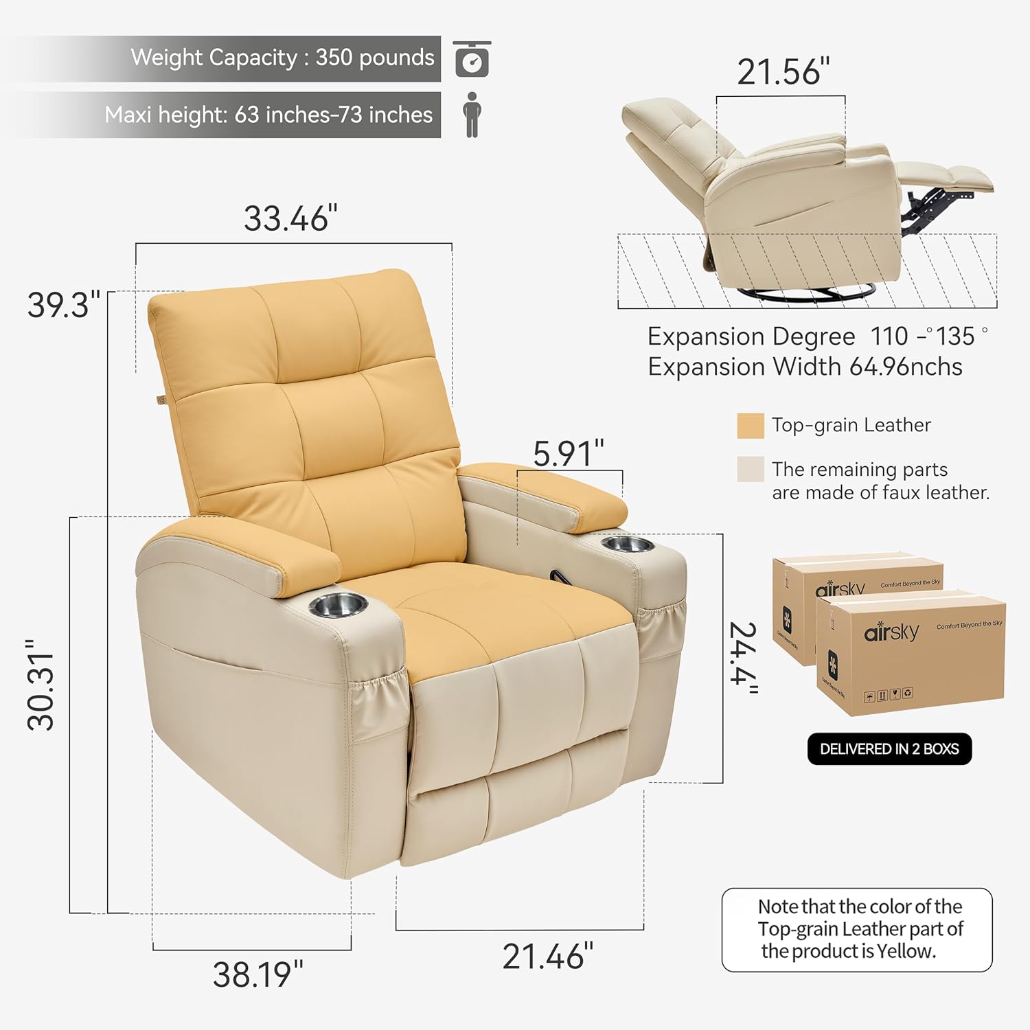 # Fauteuil inclinable en cuir, - Rocking Chair Nursery avis et prix