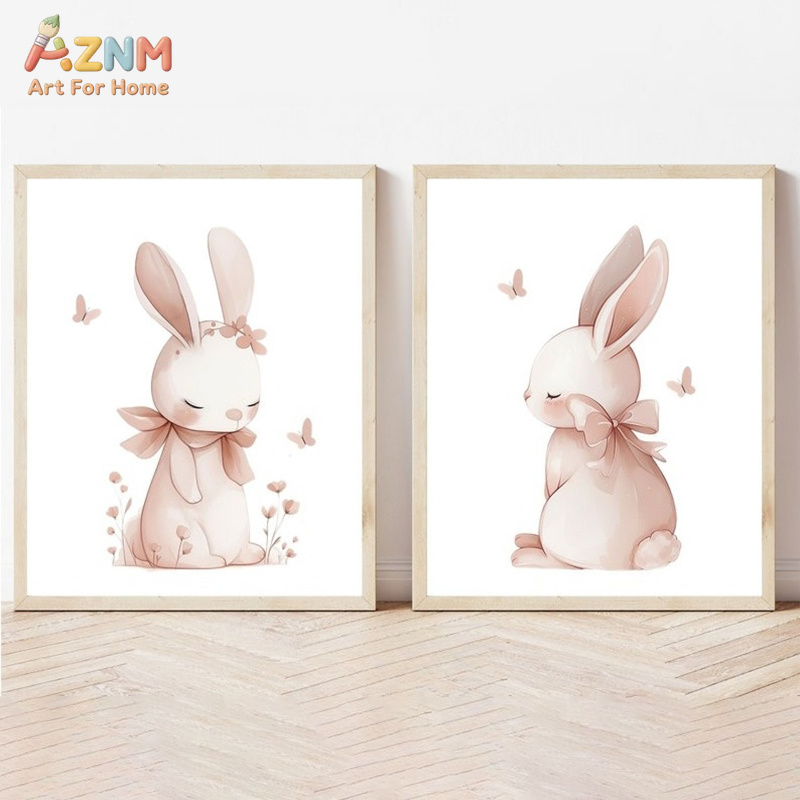AZNM Tableau mural sur toile L - Baby Nursery Pink avis et prix