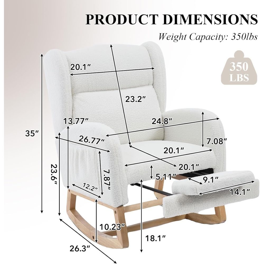 Fauteuil à bascule rembourré p - Rocking Chair Nursery avis et prix