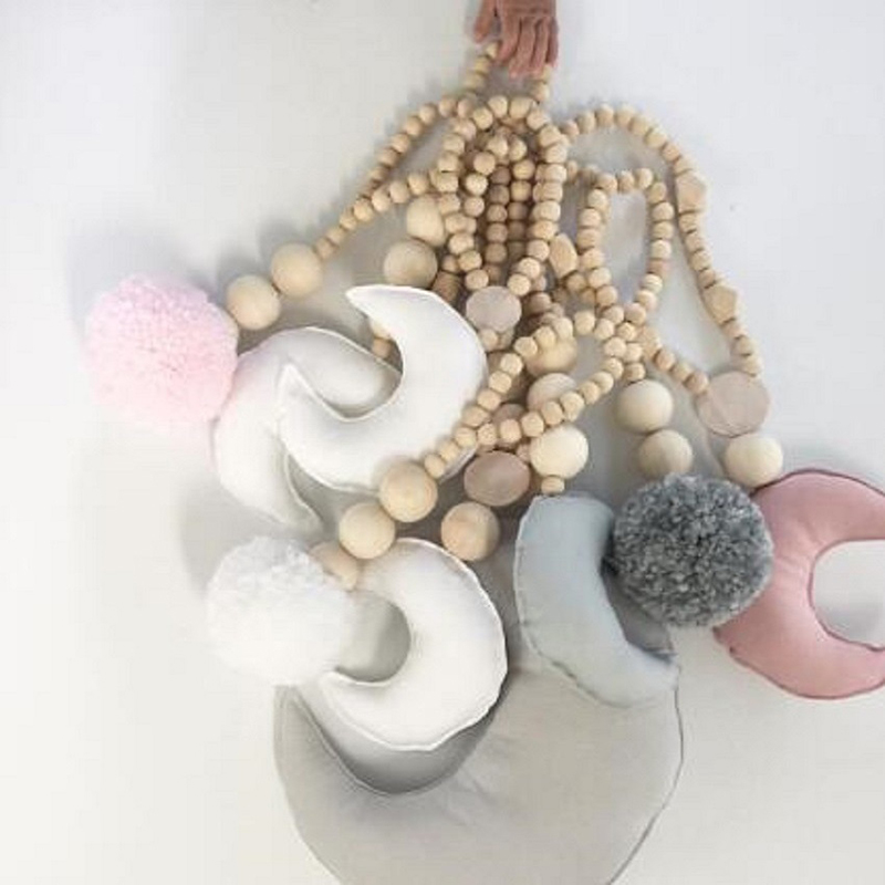 Guirlande de perles en bois po - Baby Nursery Garland avis et prix