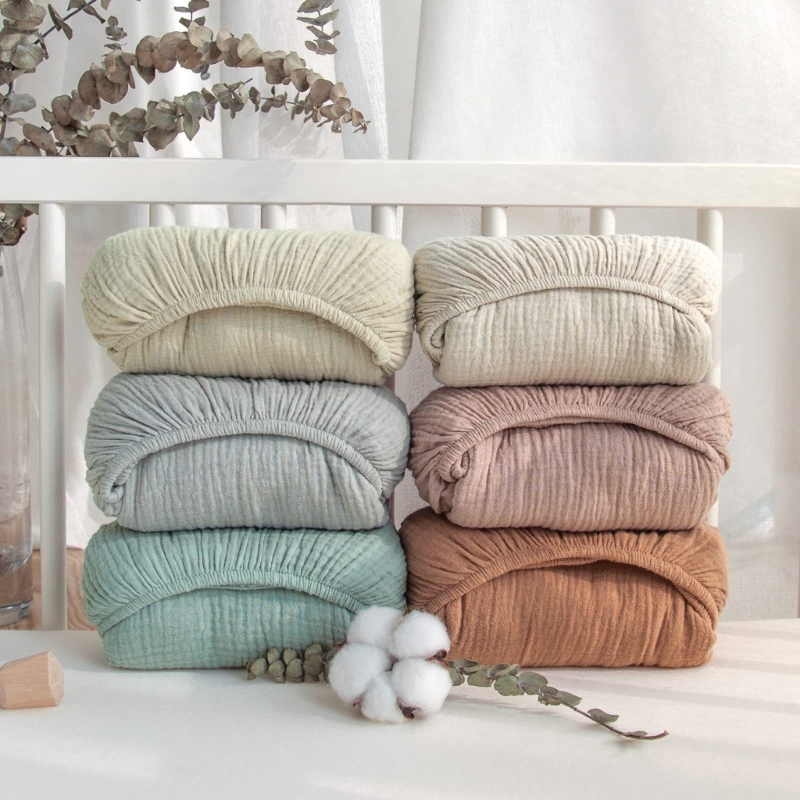 Drap-housse en mousseline de c - Baby Nursery Crib avis et prix