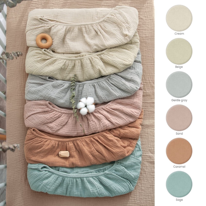 Drap-housse en mousseline de c - Baby Nursery Crib avis et prix