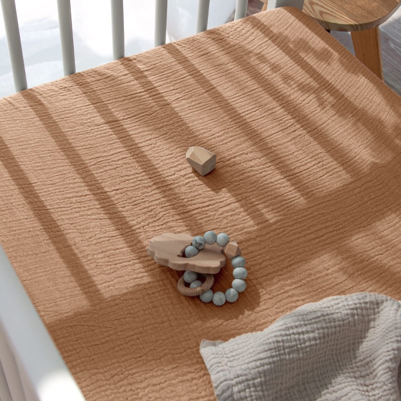 Drap-housse en mousseline de c - Baby Nursery Crib avis et prix