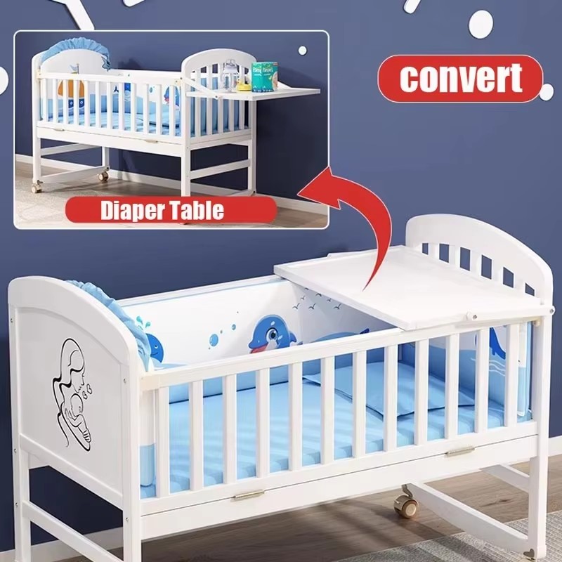 Lit bébé en bois avec moustiqu - Baby Nursery Sale avis et prix