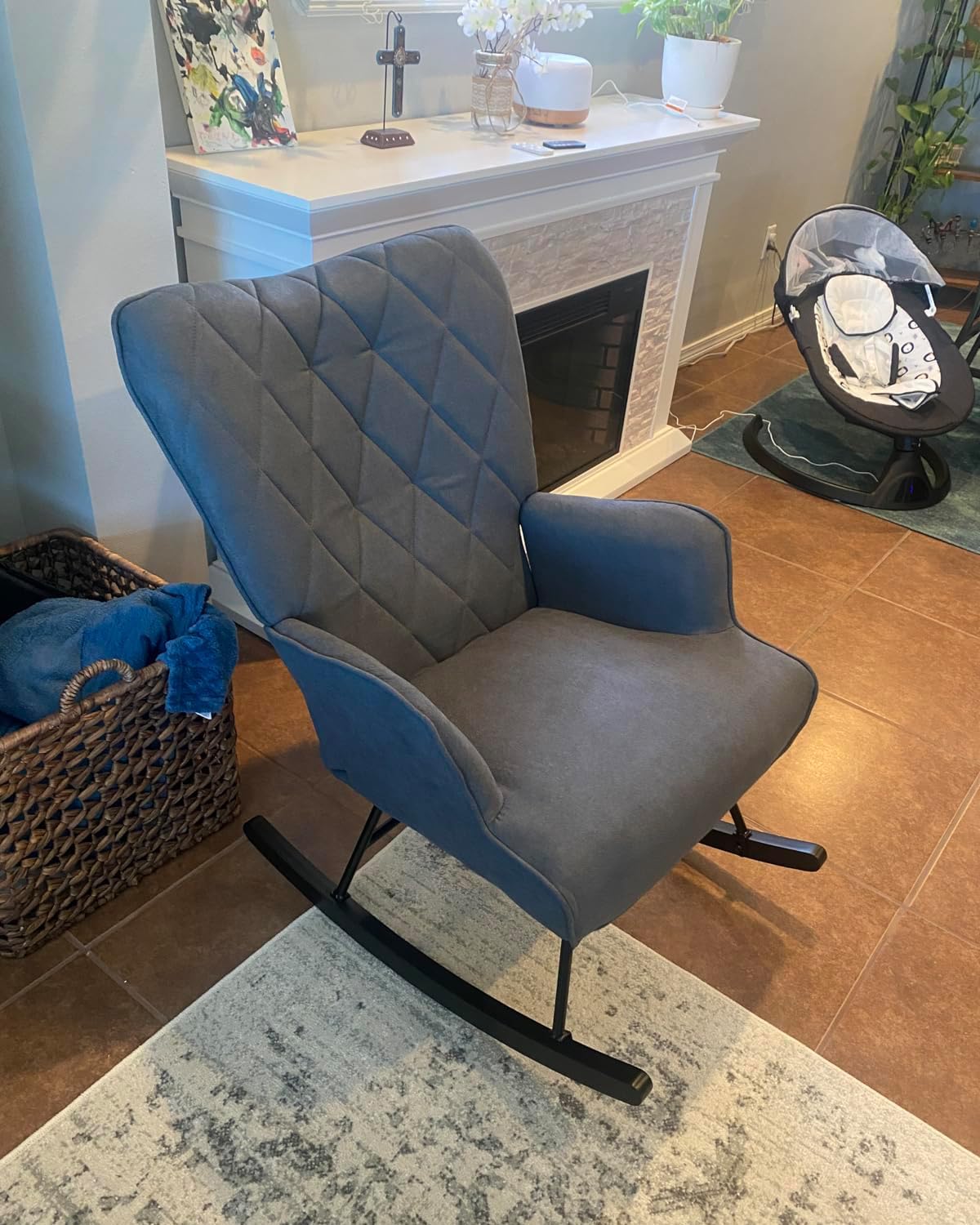 Fauteuil à bascule rembourré à - Rocking Chair Nursery avis et prix