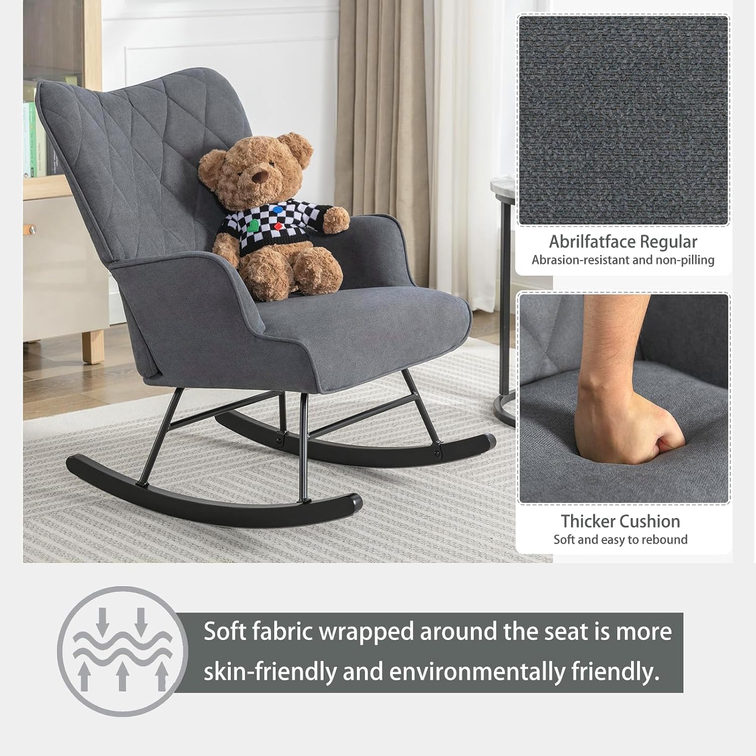 Fauteuil à bascule rembourré à - Rocking Chair Nursery avis et prix