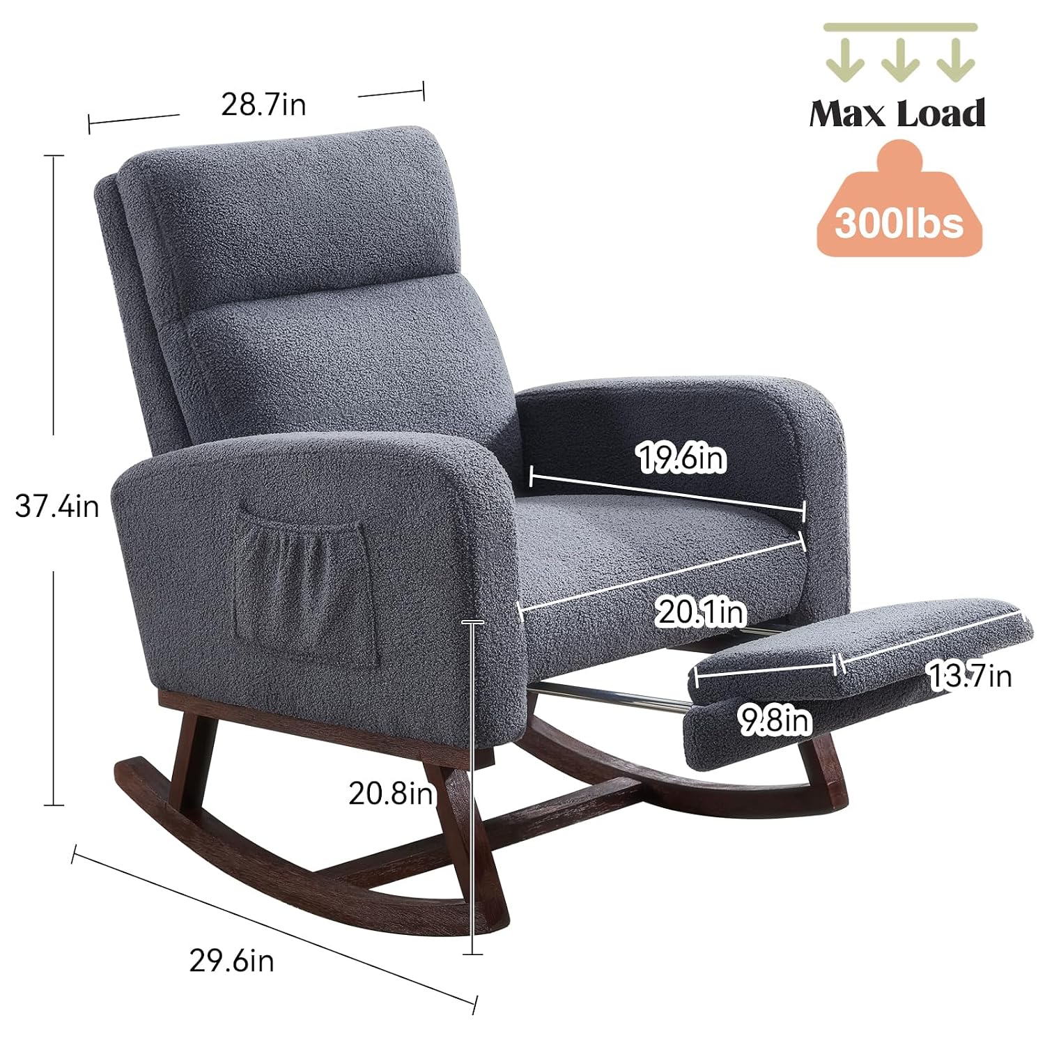 Fauteuil à bascule Teddy avec  - Rocking Chair Nursery avis et prix