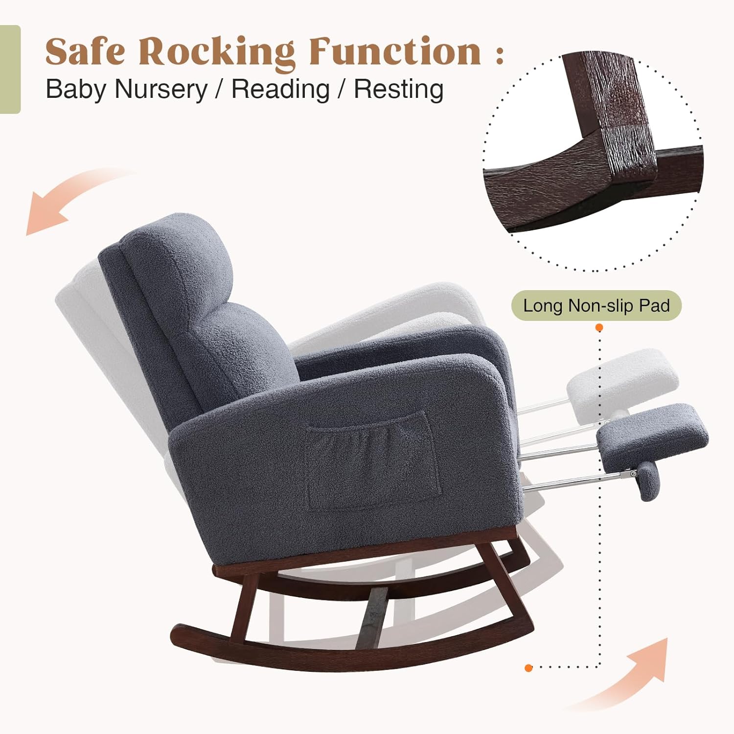 Fauteuil à bascule Teddy avec  - Rocking Chair Nursery avis et prix