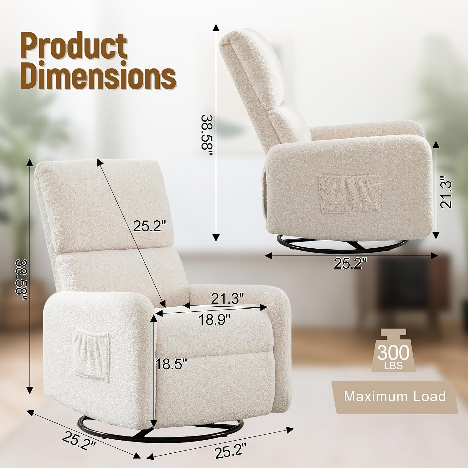 360 °   Fauteuil à bascule, ch - Rocking Chair Nursery avis et prix