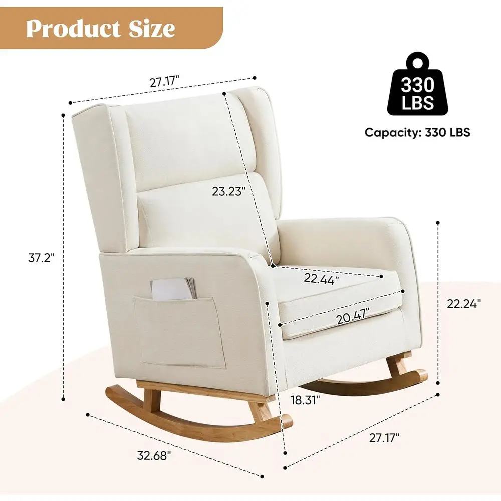 Fauteuil à bascule en bois mas - Rocking Chair Nursery avis et prix