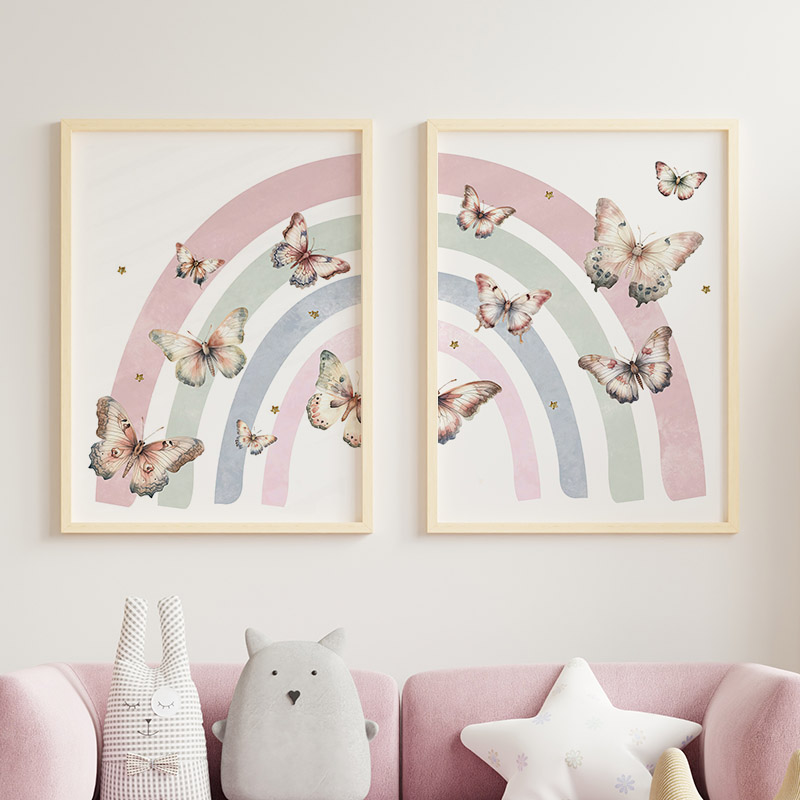 Toile murale avec nom de bébé  - Baby Nursery Pink avis et prix