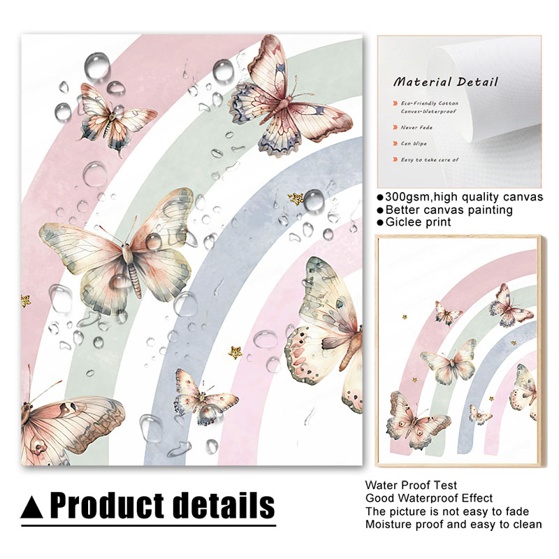 Toile murale avec nom de bébé  - Baby Nursery Pink avis et prix