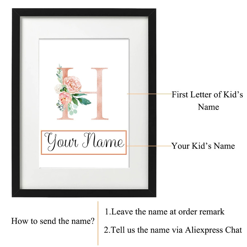 1 pièce de peinture sur toile  - Baby Name Wall Art avis et prix