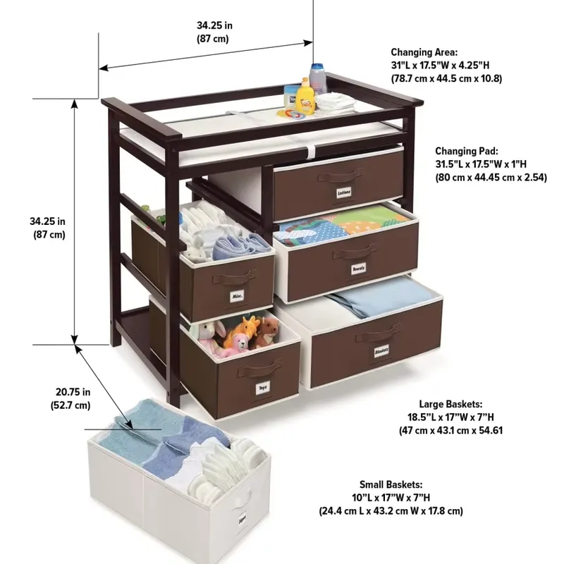 Commode moderne en bois pour b - Baby Nursery Set Furniture avis et prix