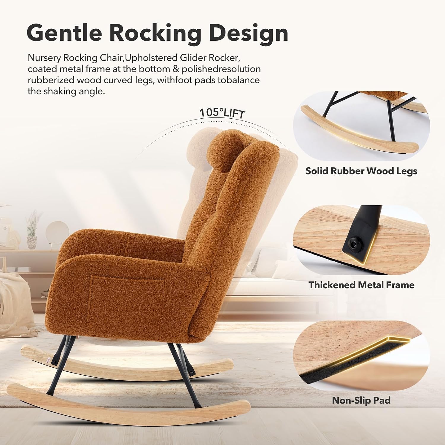 Fauteuil à bascule Teddy Glide - Rocking Chair Nursery avis et prix
